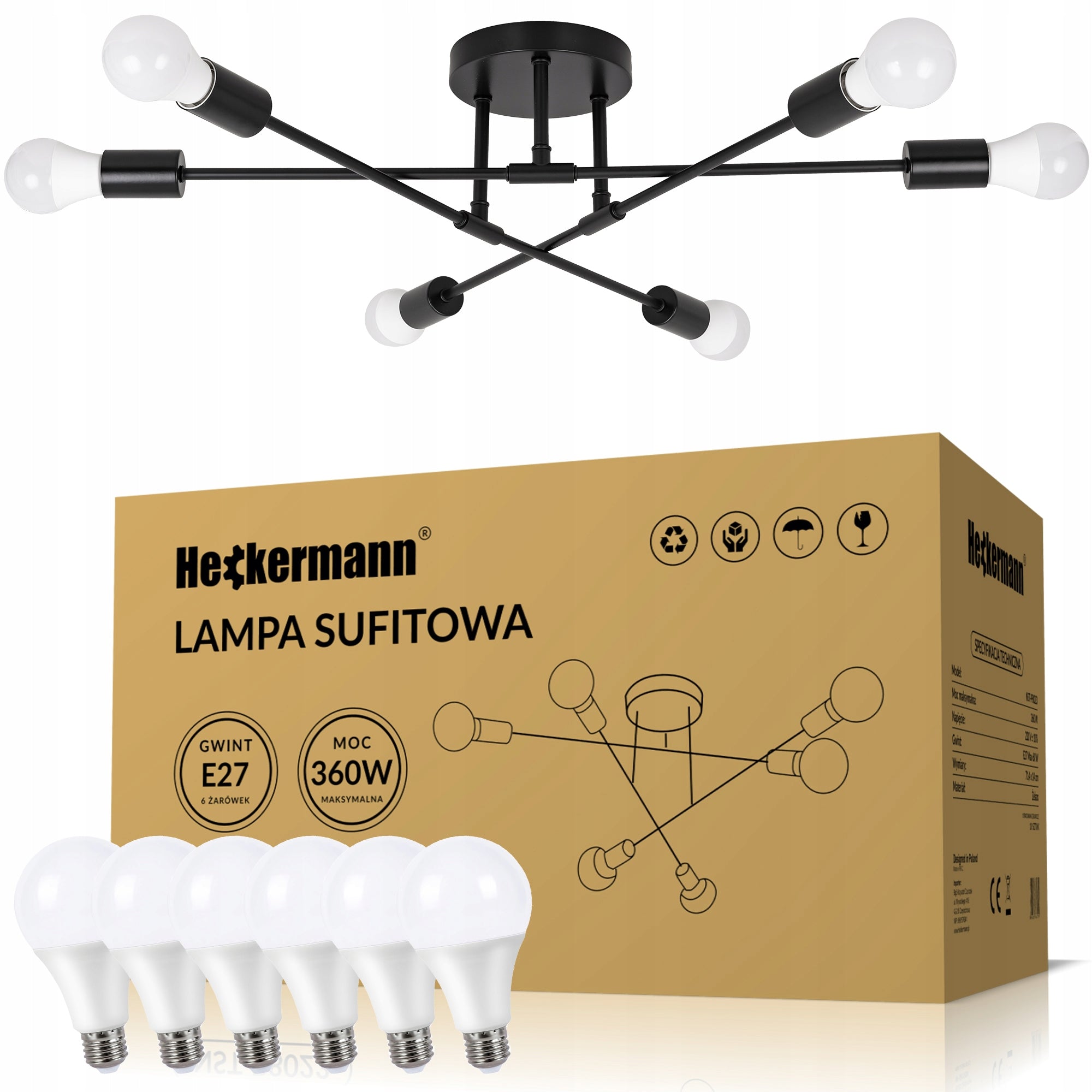 Heckerman pakabinamas šviestuvas