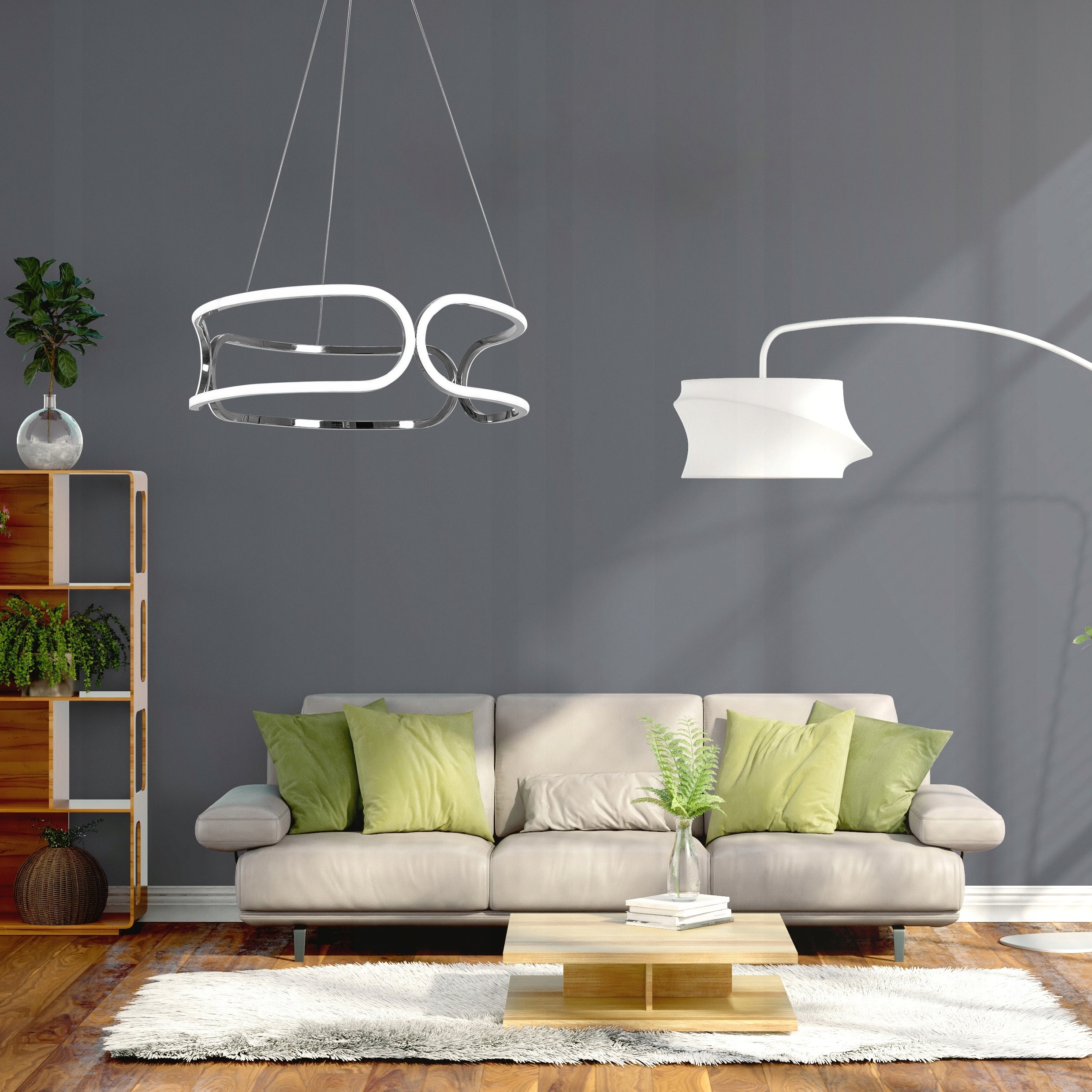 Lampe mit Fernbedienung - LED-Deckenleuchte APP792-CP 