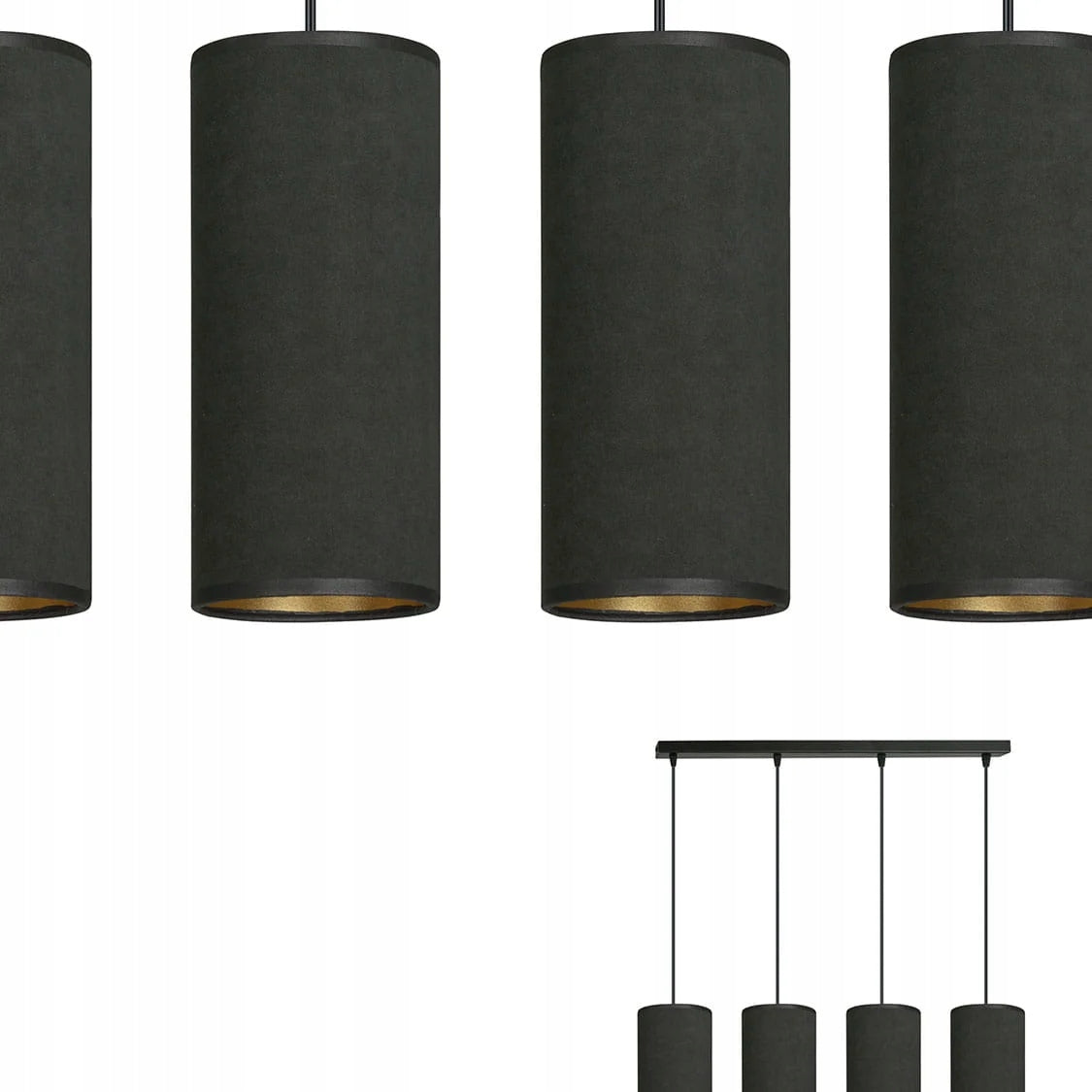 Emibig pakabinamas šviestuvas Bente 4 BL Black