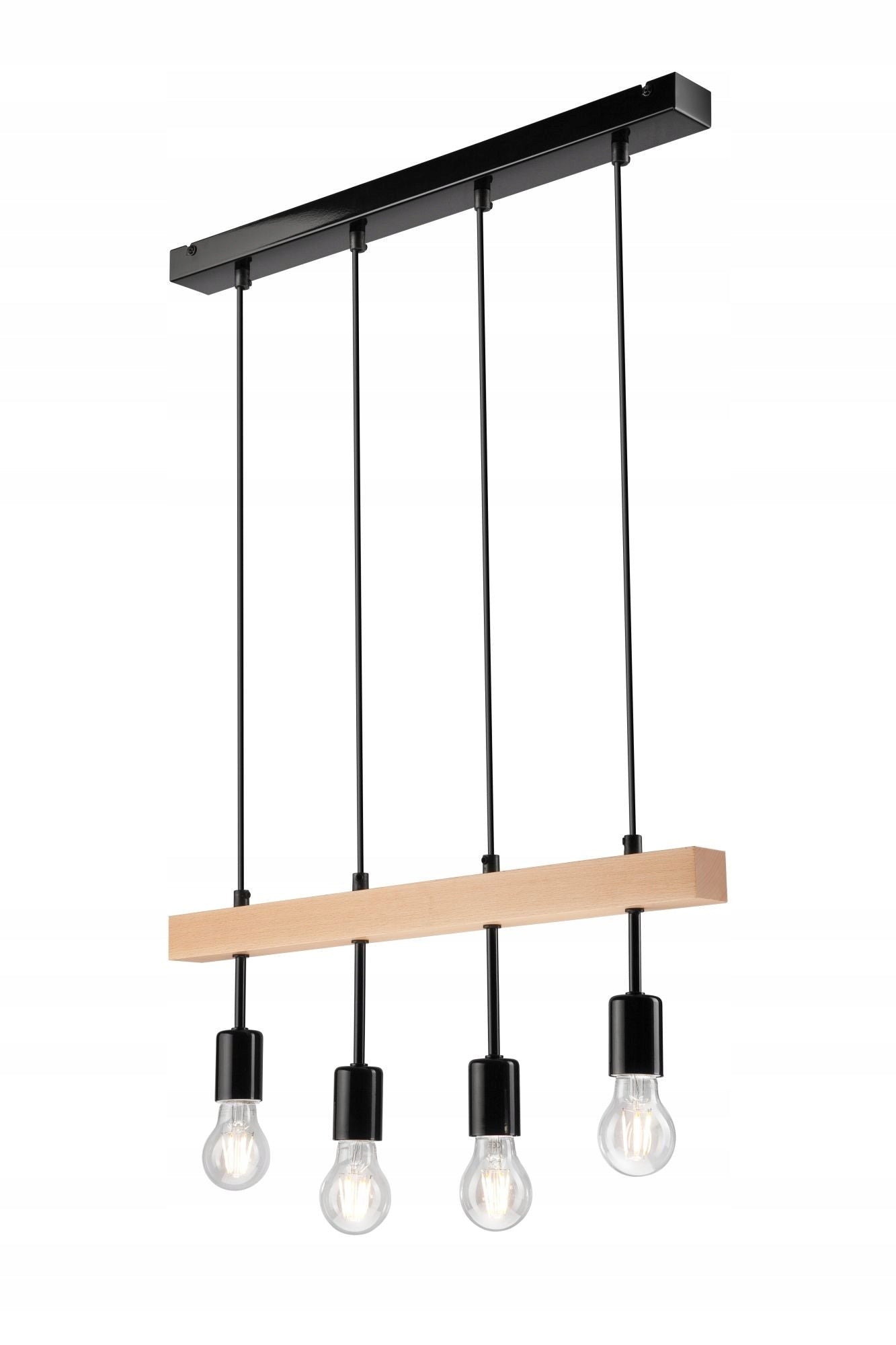 Minimalistinis pakabinamas šviestuvas Orazio, juodas