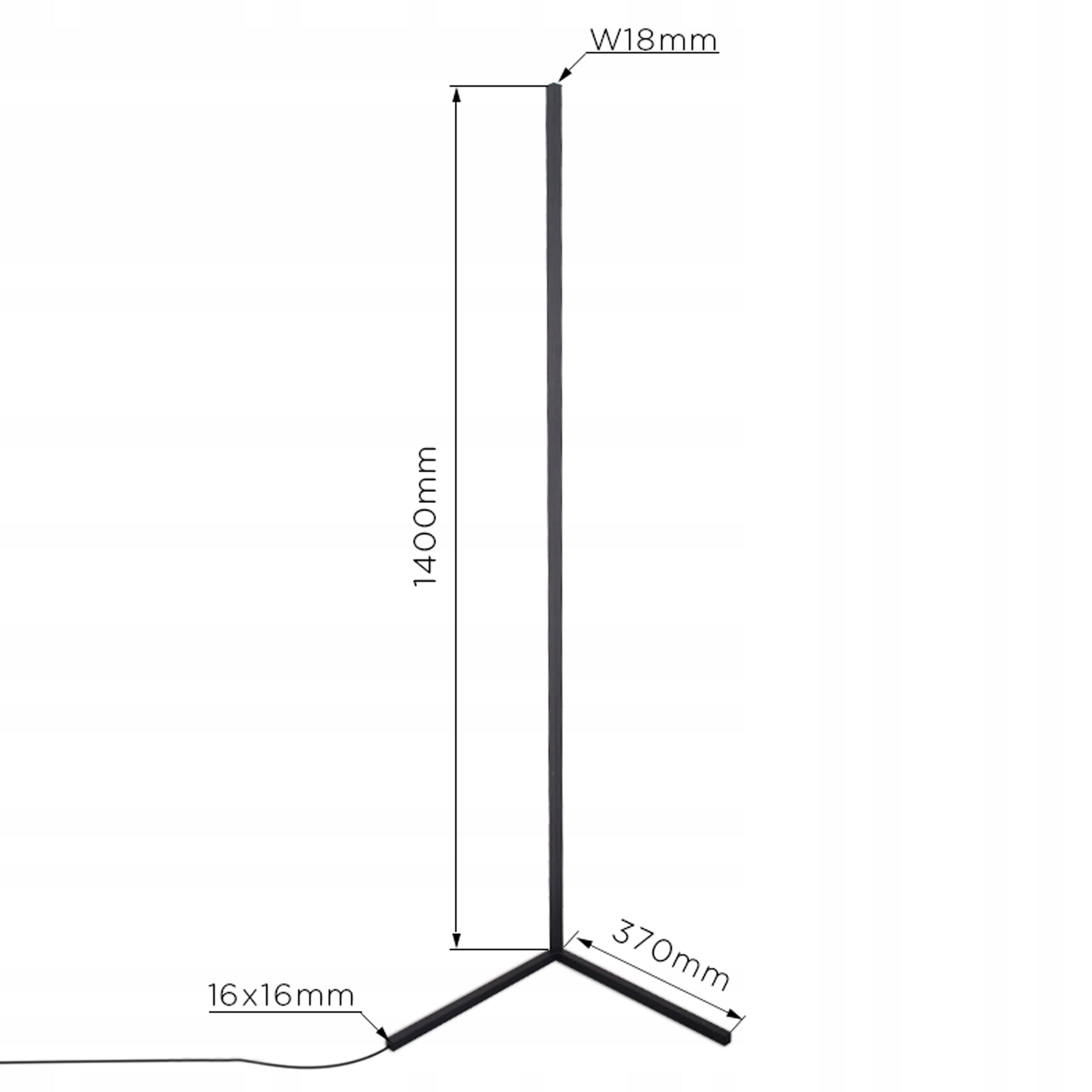 LED-Stehleuchte RGB 20W 140cm 