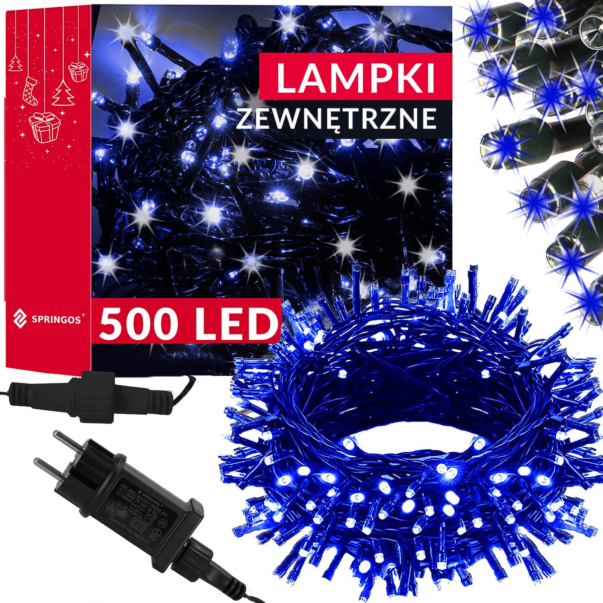 Weihnachtsgirlande, 500 LEDs, 27,5 cm 