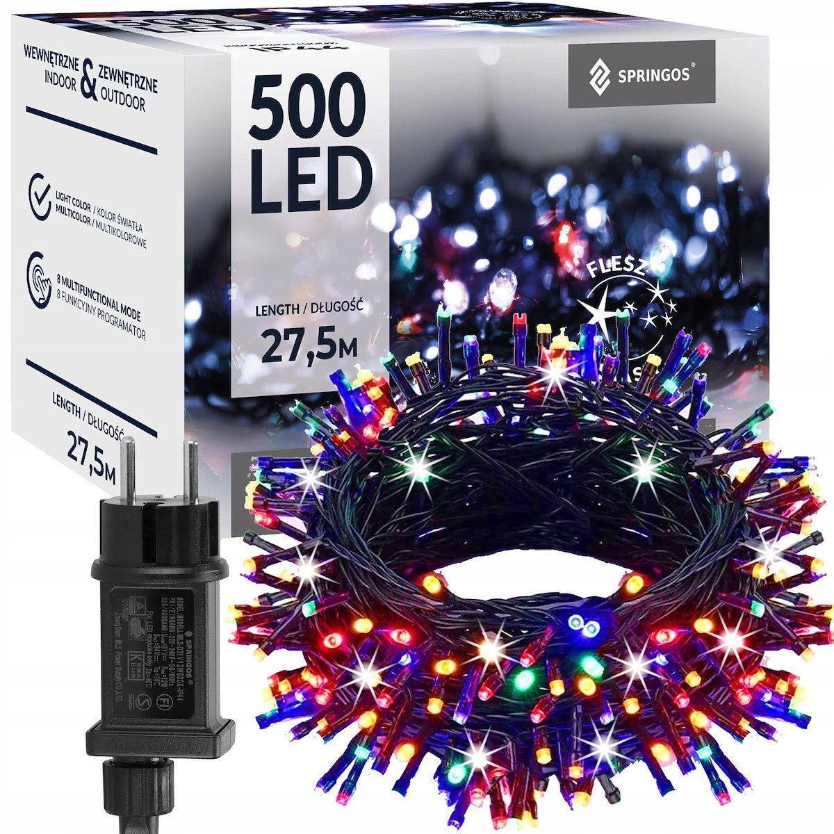 Weihnachtsgirlande, 500 LEDs, 27,5 cm 