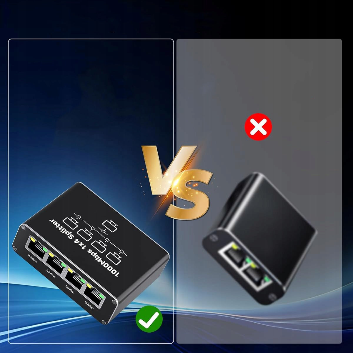 LAN ETHERNET SPLITTER, GIGABIT RJ45 SWITCH ETHERNET SPLITTER INTERNET Manufacturer 100