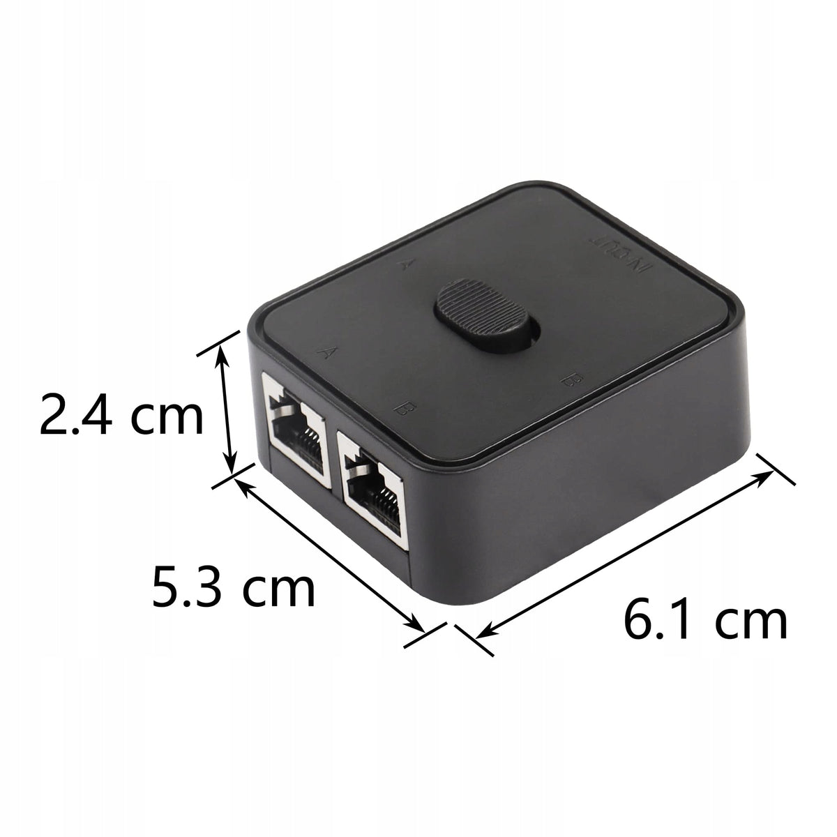 LAN SWITCH 2 PORTS RJ45 KEY SPLITTER 2 IN 1 BLACK Manufacturer no brand