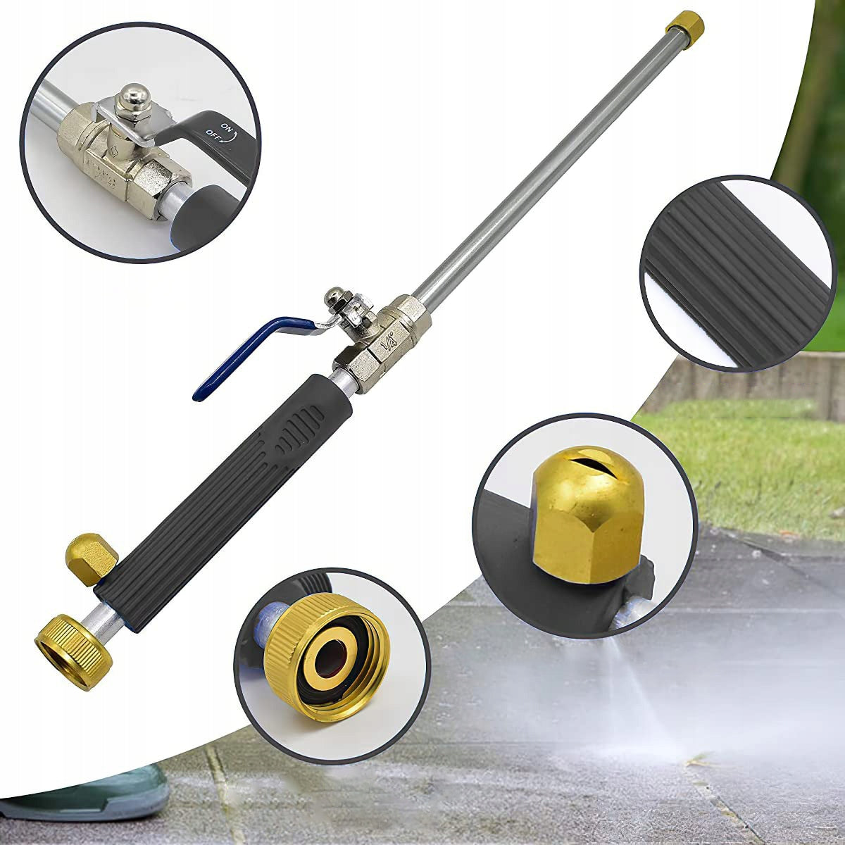 LANCE PRESSURE WASHER GARDEN HOSE GUN NOZZLES COPPER SET Brand no brand