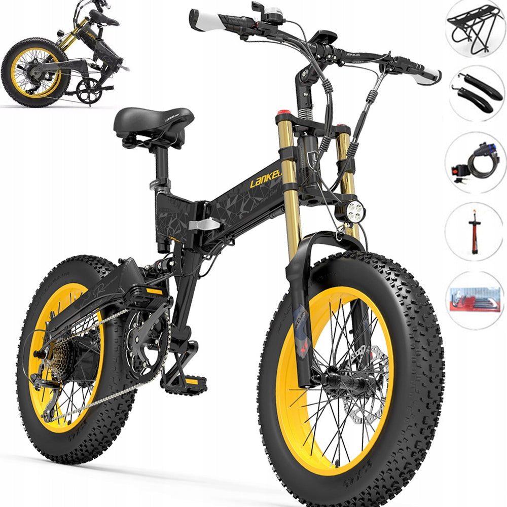 LANKELEISI Folding Electric Vehicle 1000W 48V 17.5AH 45KM/H 120KM 20" Packaging status original