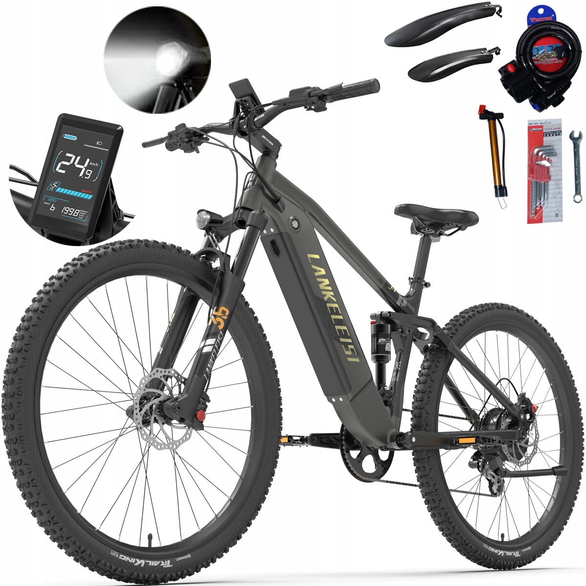LANKELEISI RX600 PRO City Electric Vehicle 1000W 44KM/H 150KM 20AH 29" Packaging status original