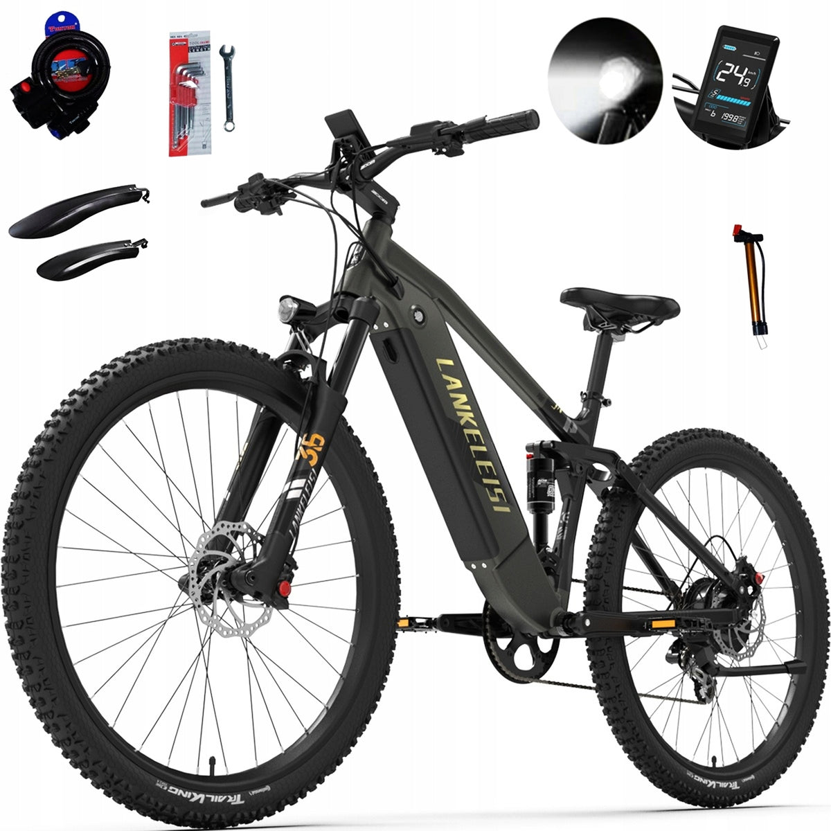 LANKELEISI RX600 PRO Electric vehicle 44KM/H 150HP 29" 1000W 48V 20AH PL