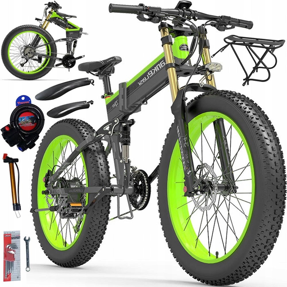 LANKELEISI XT750PLUS Electric Vehicle 1000W 45KM/H 120KM 26" 48V Folding