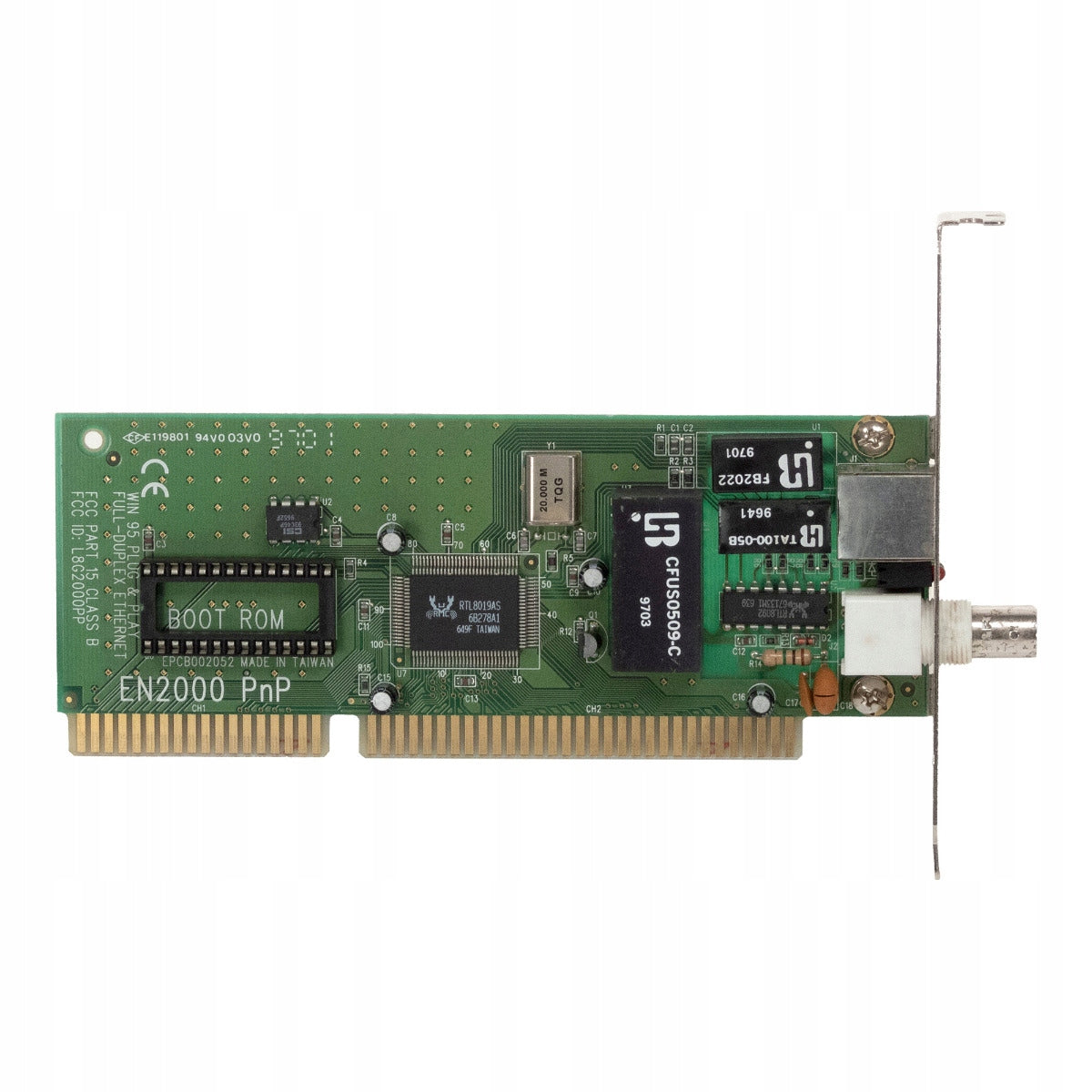 LANTECH EN2000 PnP BNC RJ-45 RTL8019AS 10Mbps ISA NETWORK ADAPTER