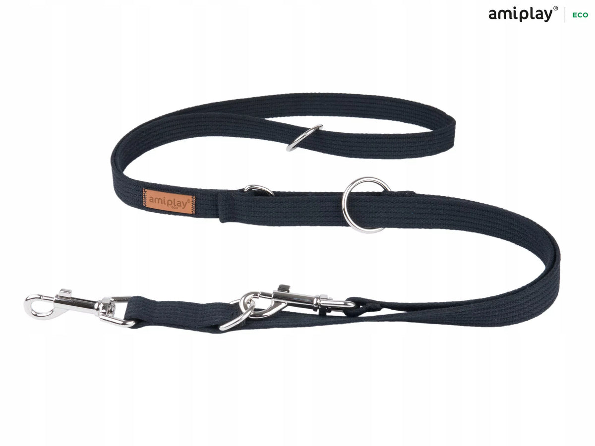 LANYARD 6IN1 AMIPLAY COTTON M BLACK FOR DOG Manufacturer code 5907563221482