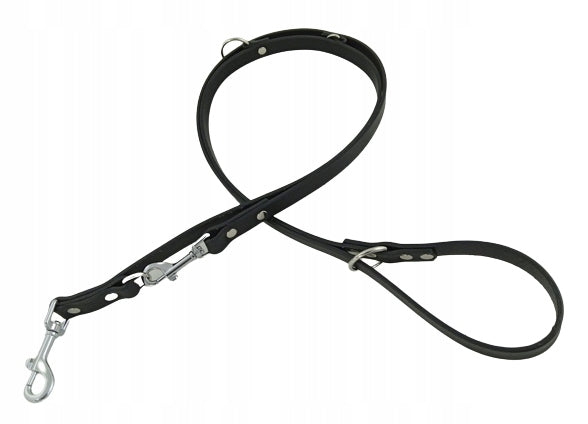LANYARD ADJUSTABLE DETACHABLE LEATHER HADA BLACK Maximum leash length 210 m