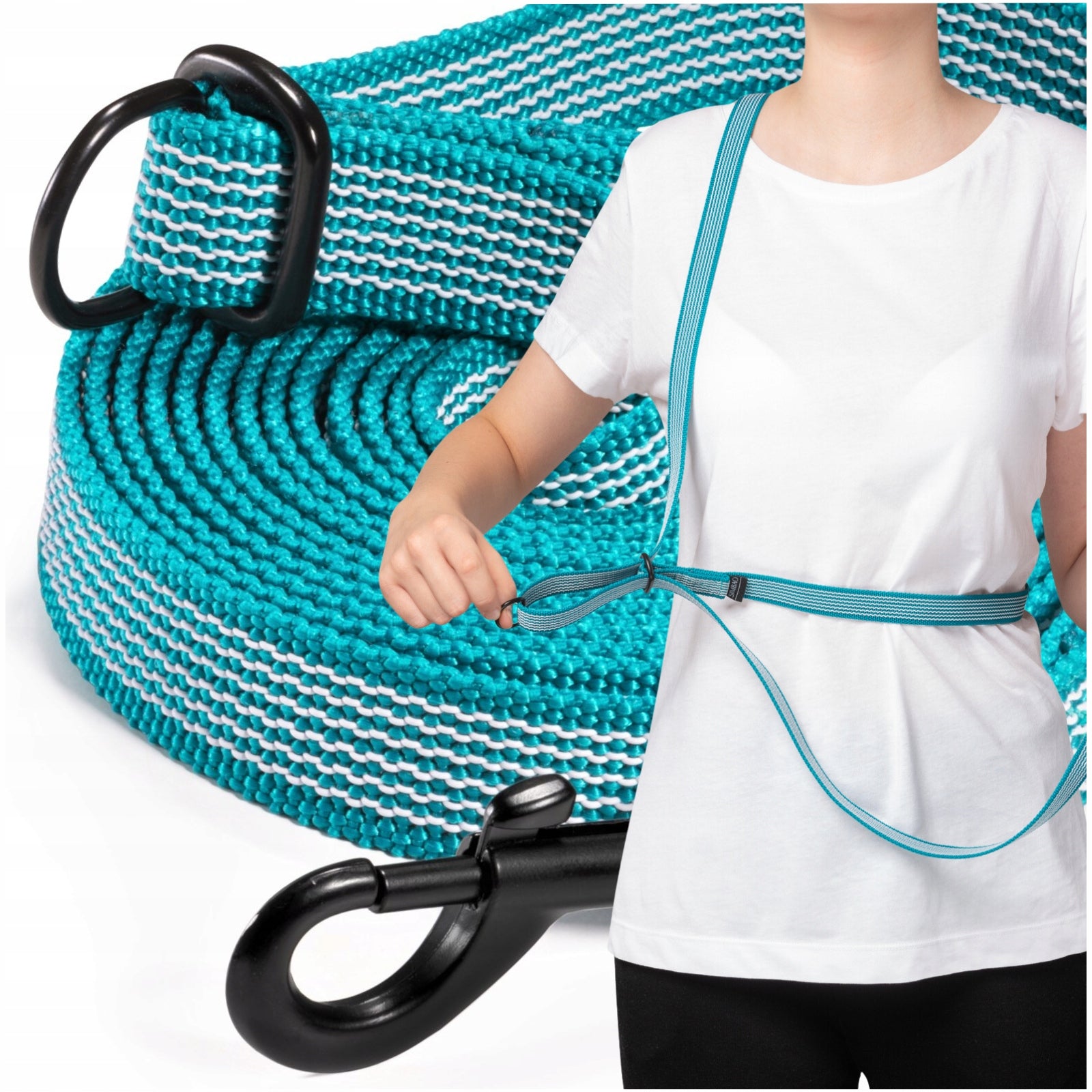 LANYARD ADJUSTABLE LIGHTWEIGHT RUBBERIZED 5M