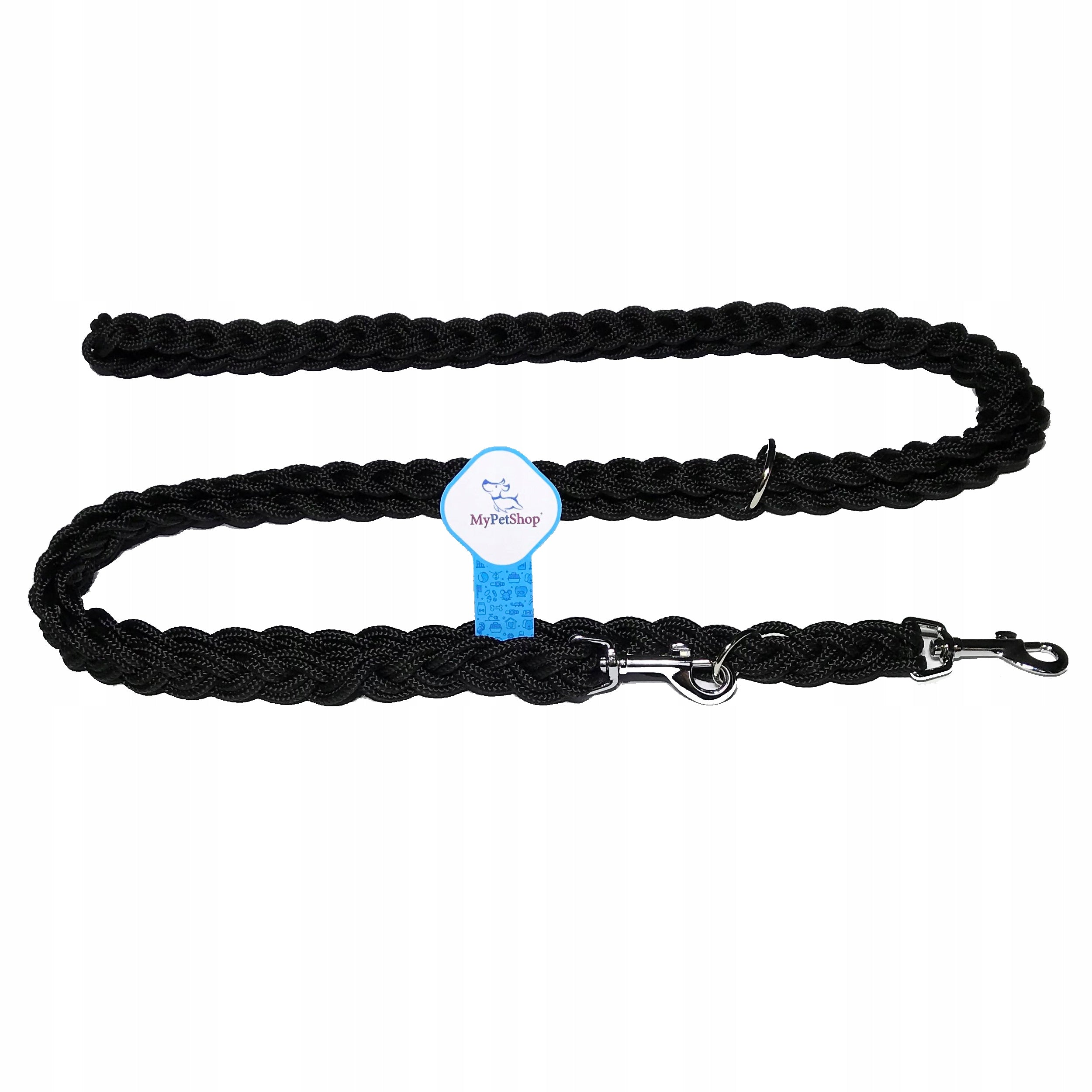 LANYARD BRAIDED ROPE THICK WIDE 30 mm. 4 SURGES ADJUSTABLE UP TO 300 cm Trade name SMYCZ dla Psa PLECIONA LINA GRUBA SZEROKA 30 mm. 4 PRZEPIĘCIA REGULACJA do 300 cm.