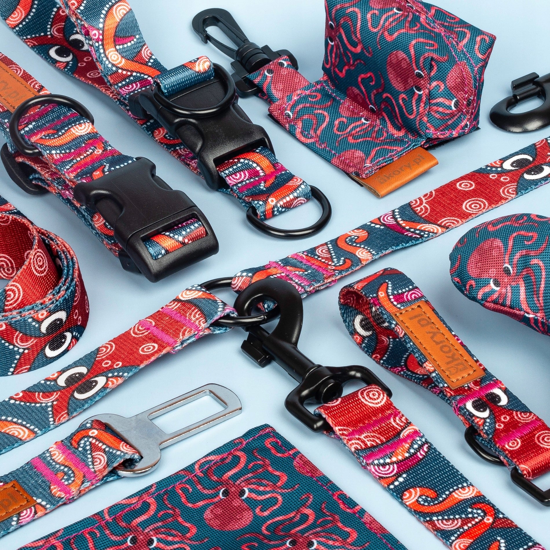 LANYARD CLIP-ON different lengths 300 cm for small breeds Ukory OCTOPUS Maximum leash length 3 m