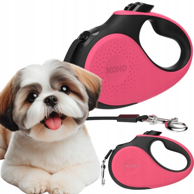 LANYARD FOR DOG automatic TAPE roll-up lock 5 m to 15 kg XCHO Roz. S