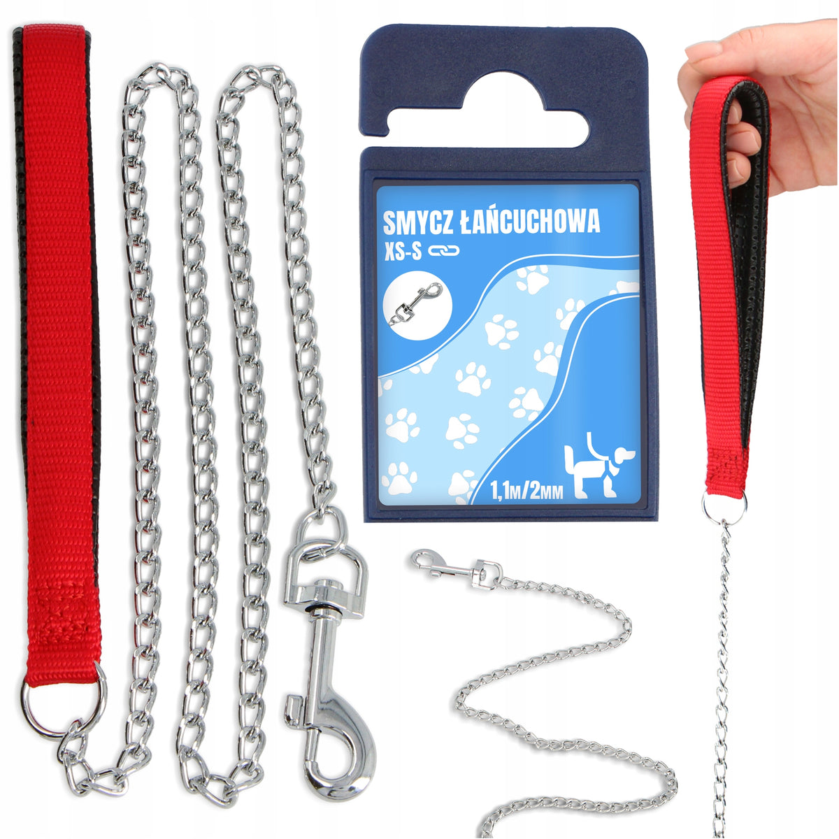 LANYARD PSA 1,1 m CHAIN 2 mm Puppy Small Dog Chain Strong Met 0K
