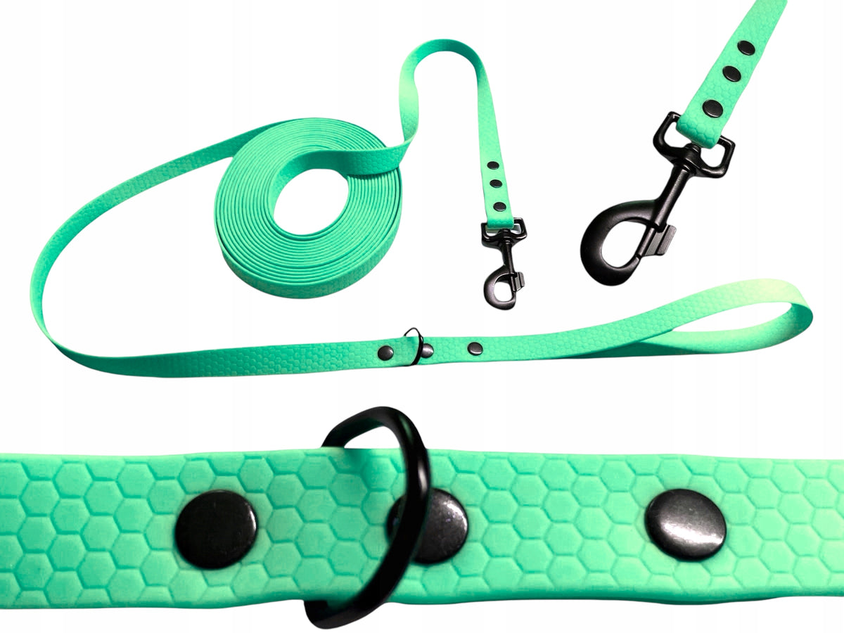 LANYARD WATERPROOF STRONG Urban Biothane PVC 2m 16mm Caribbean Green