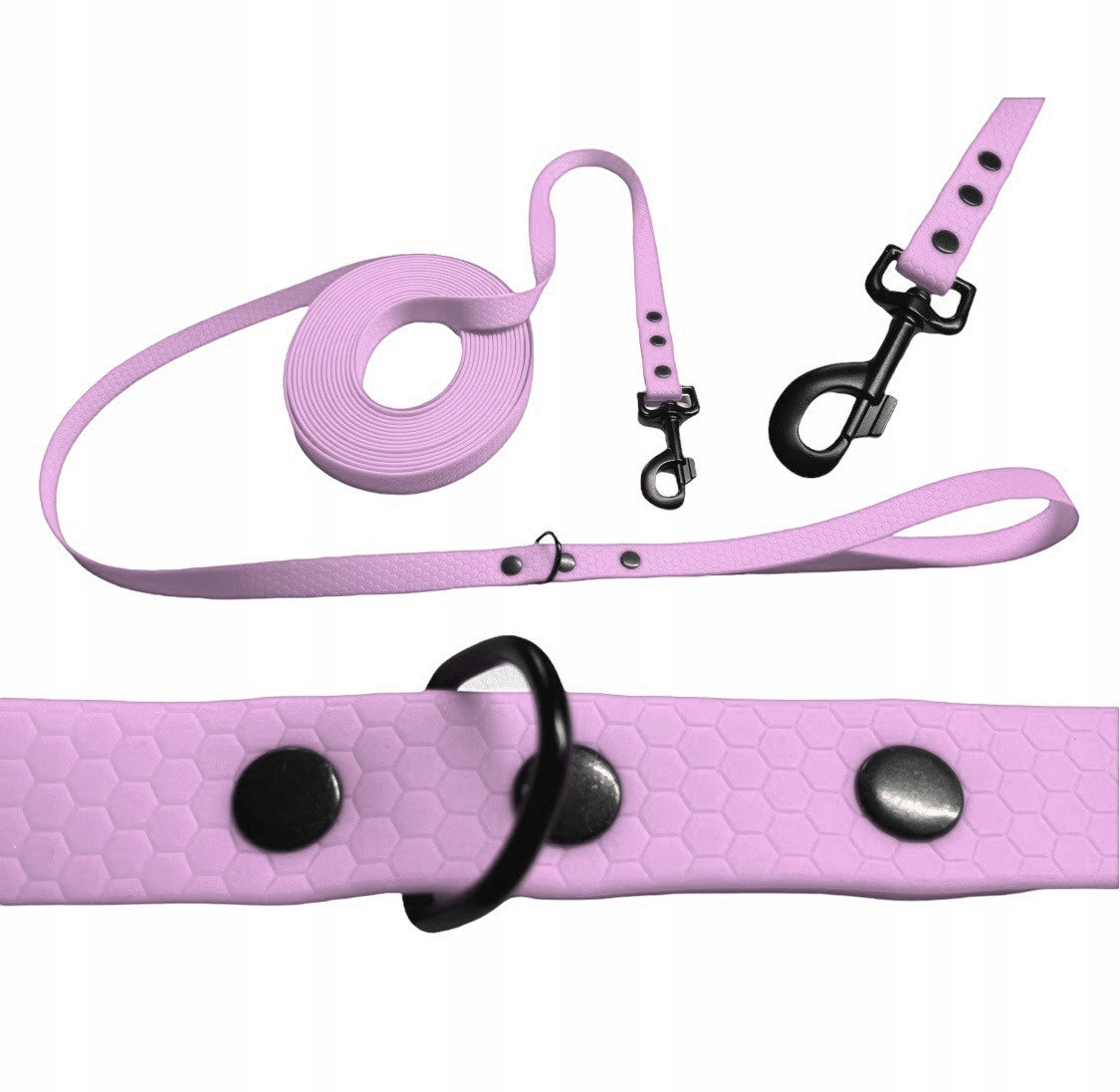 LANYARD WATERPROOF STRONG soft city leash Biothane PVC 2m 16mm lavender