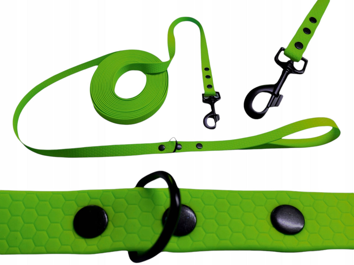 LANYARD WATERPROOF STRONG soft city leash Biothane PVC 2m 16mm olive