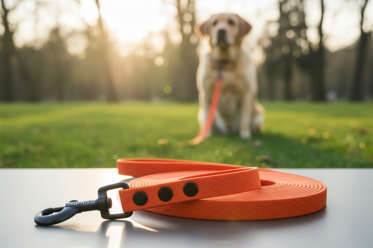 LANYARD WATERPROOF STRONG soft city leash Biothane PVC 2m 16mm orange Manufacturer code 1.6CM2MPOMARANCZOWAHEXA