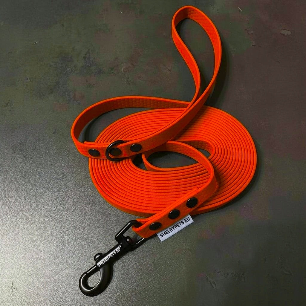 LANYARD WATERPROOF STRONG soft city leash Biothane PVC 2m 16mm orange Packaging status original