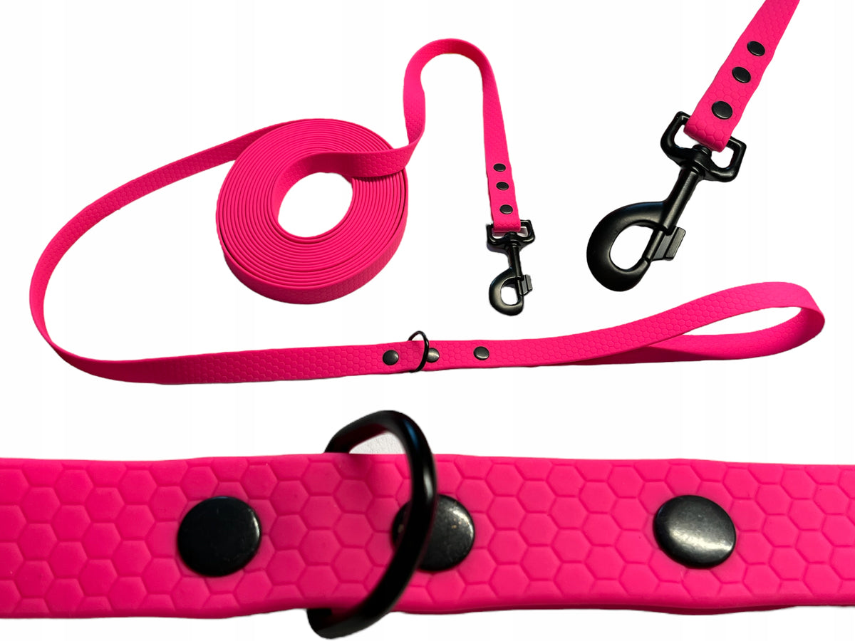 LANYARD WATERPROOF STRONG soft city leash Biothane PVC 2m 16mm pink