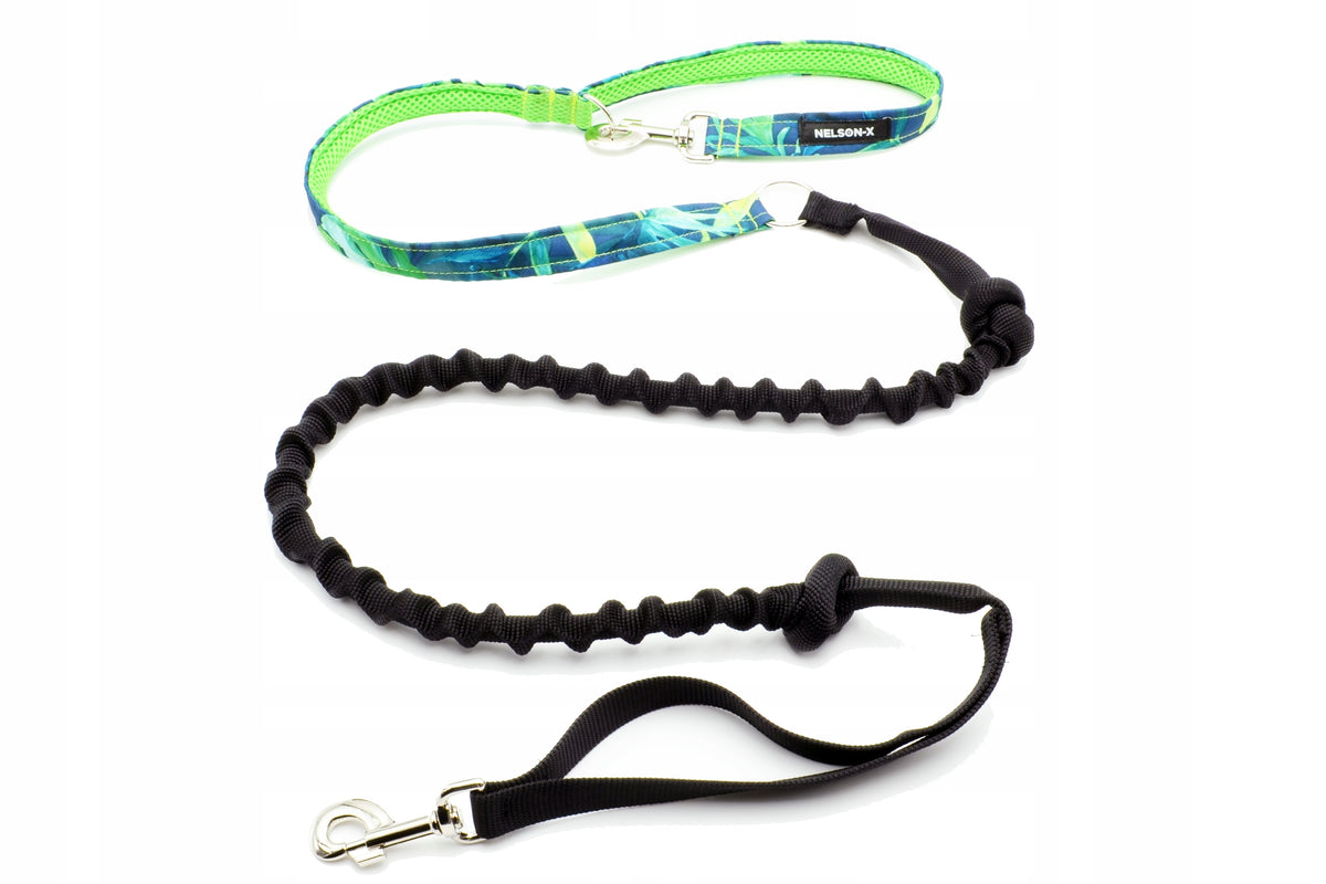LANYARD WITH SHOCK ABSORBER FOR SMALL DOG FLORAL 2 M STD NELSON-X Polish PRO
