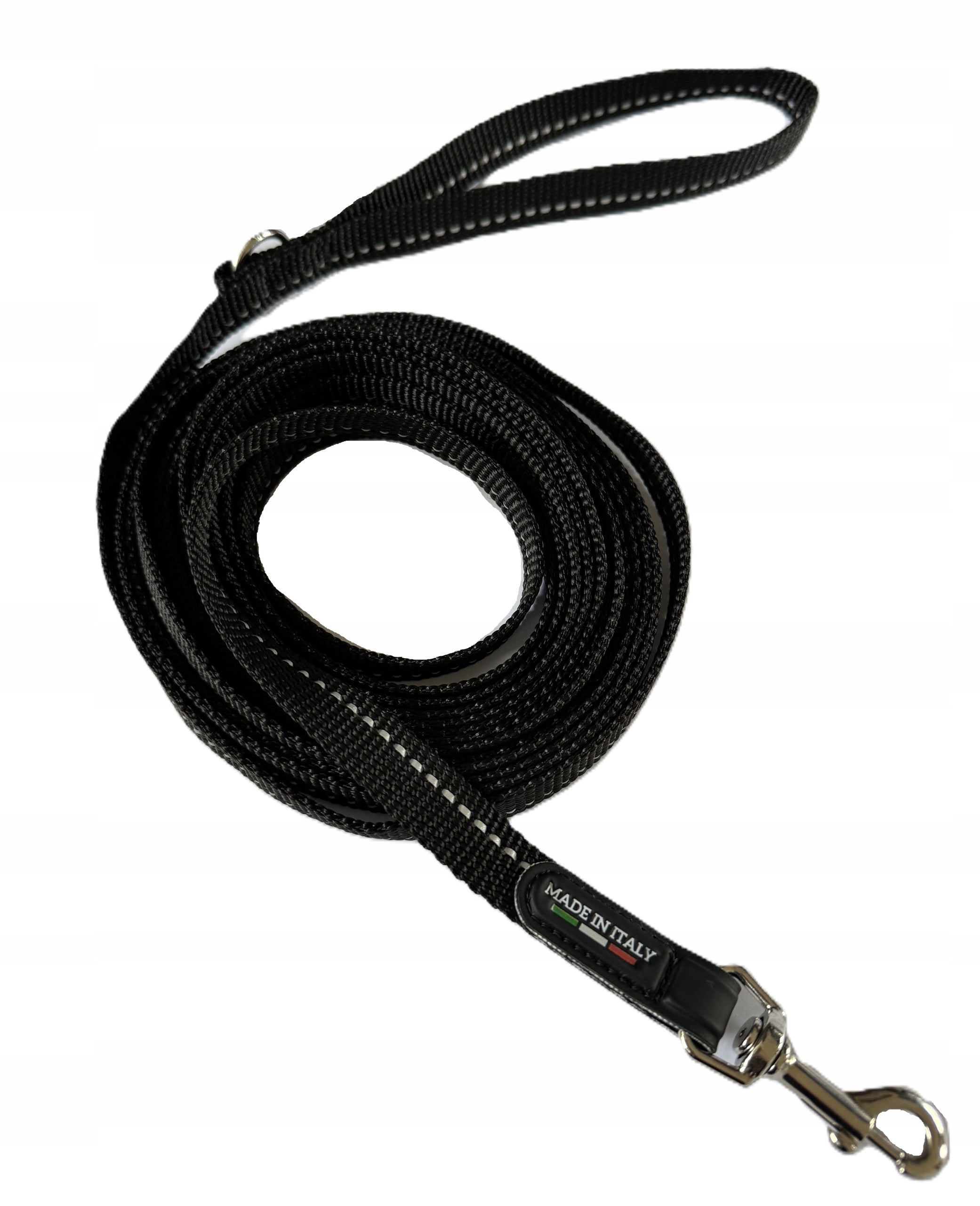 LANYARD for small dog TRE PONTI Black with reflective VERY LONG 5m Maximum leash length 5 m
