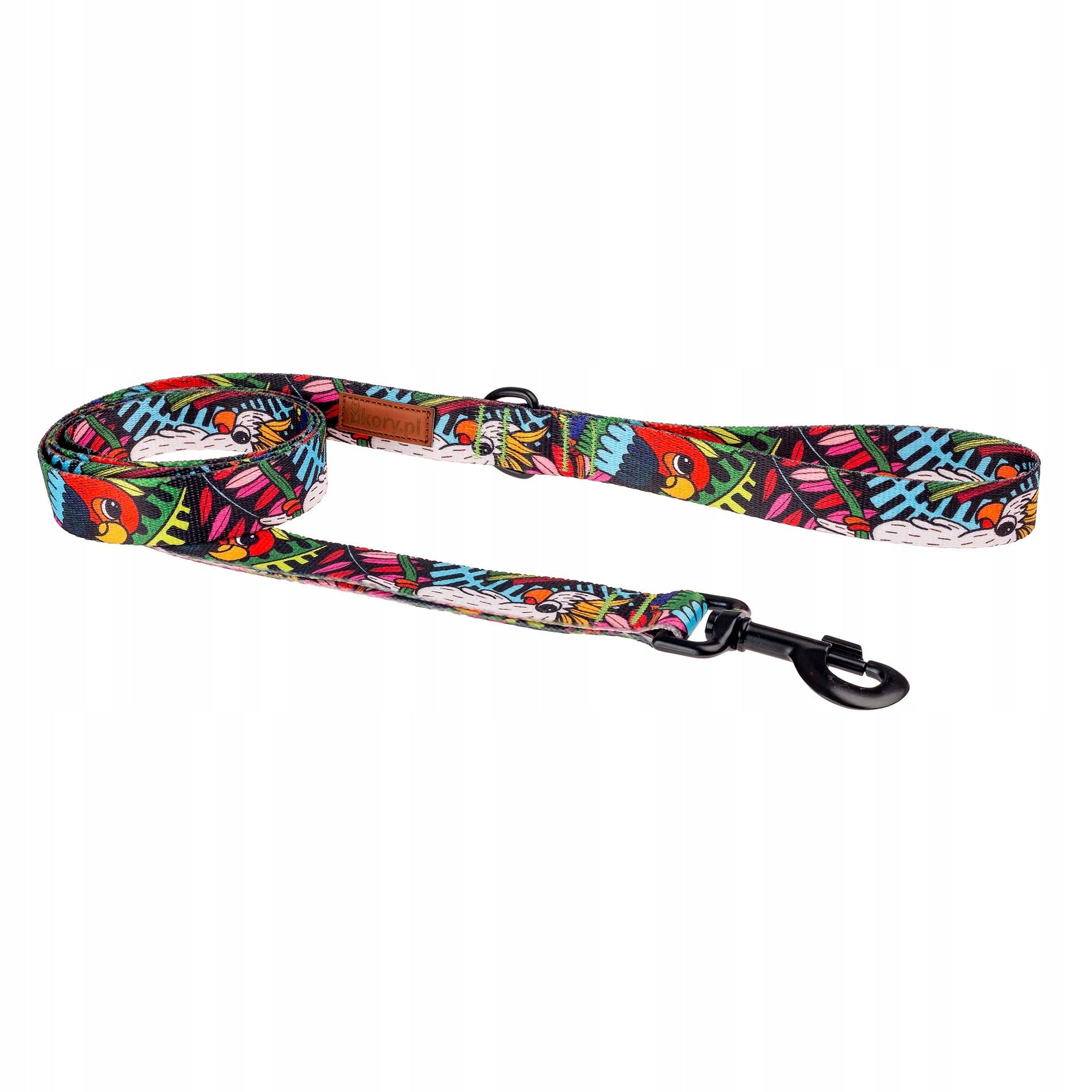 LANYARD ordinary for walks MEDIUM DOG terrier tape 150 cm Ukory pattern JUNGLE Brand Ukory