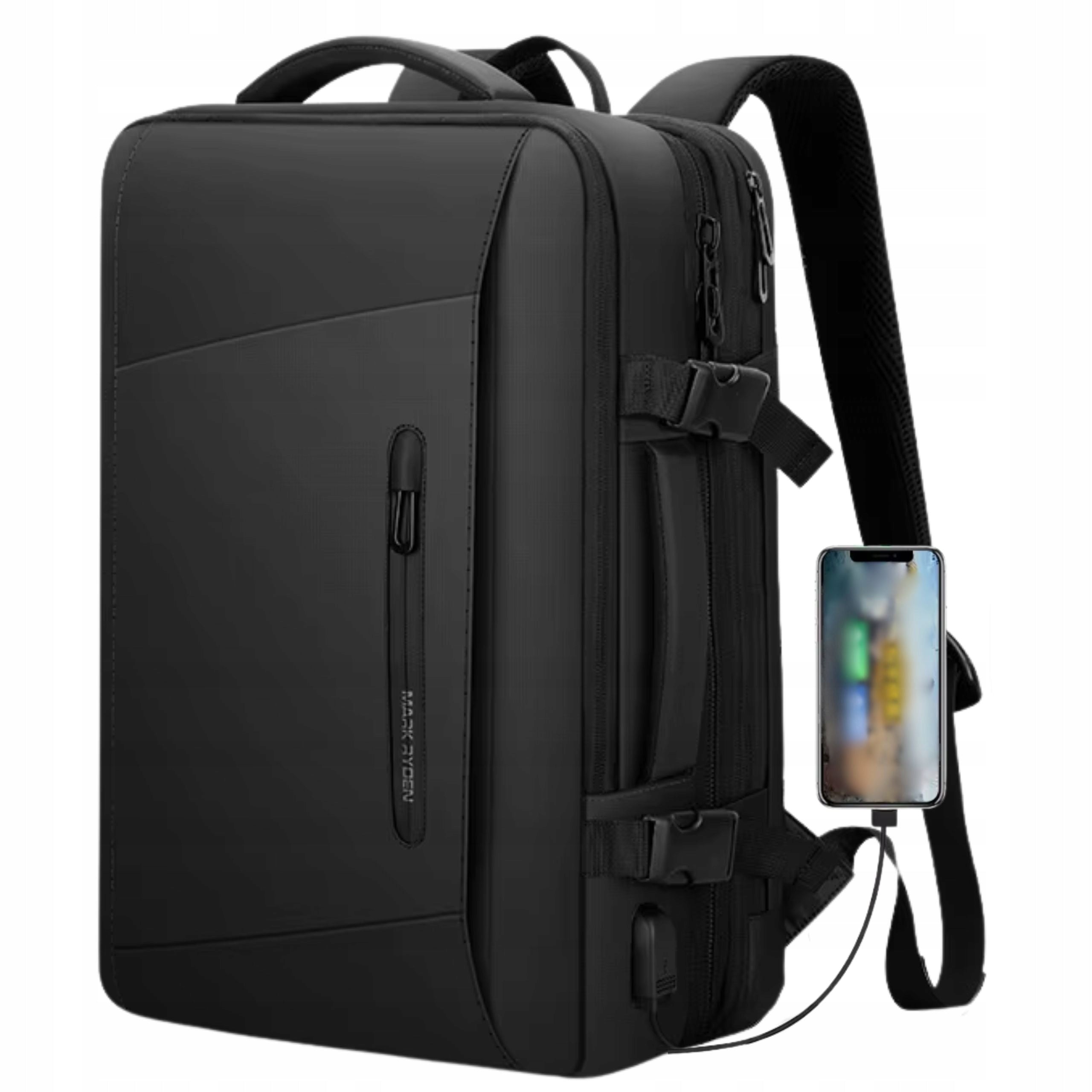 LAPTOP BACKPACK 17" USB BLACK BUSINESS FOR URBAN WORK MARK RYDEN Brand Imiti