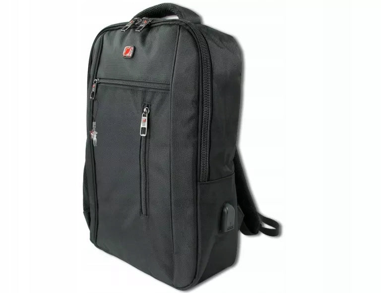 LAPTOP BACKPACK TRAVEL N MEET BLACK WITH USB CHARGING ORD4221S