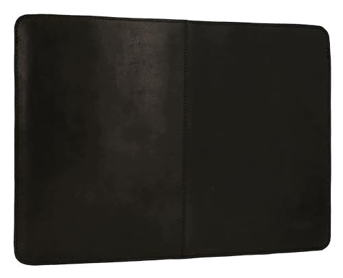 LAPTOP BAG 15 INCHES NATURAL LEATHER VEGETABLE TANNED BLACK Brand no brand