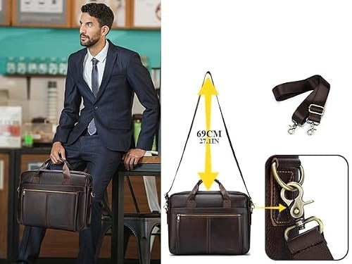 LAPTOP BAG LEATHER MEN'S BUSINESS 15 6 CALI Leather Manufacturer code SWC5908807078169