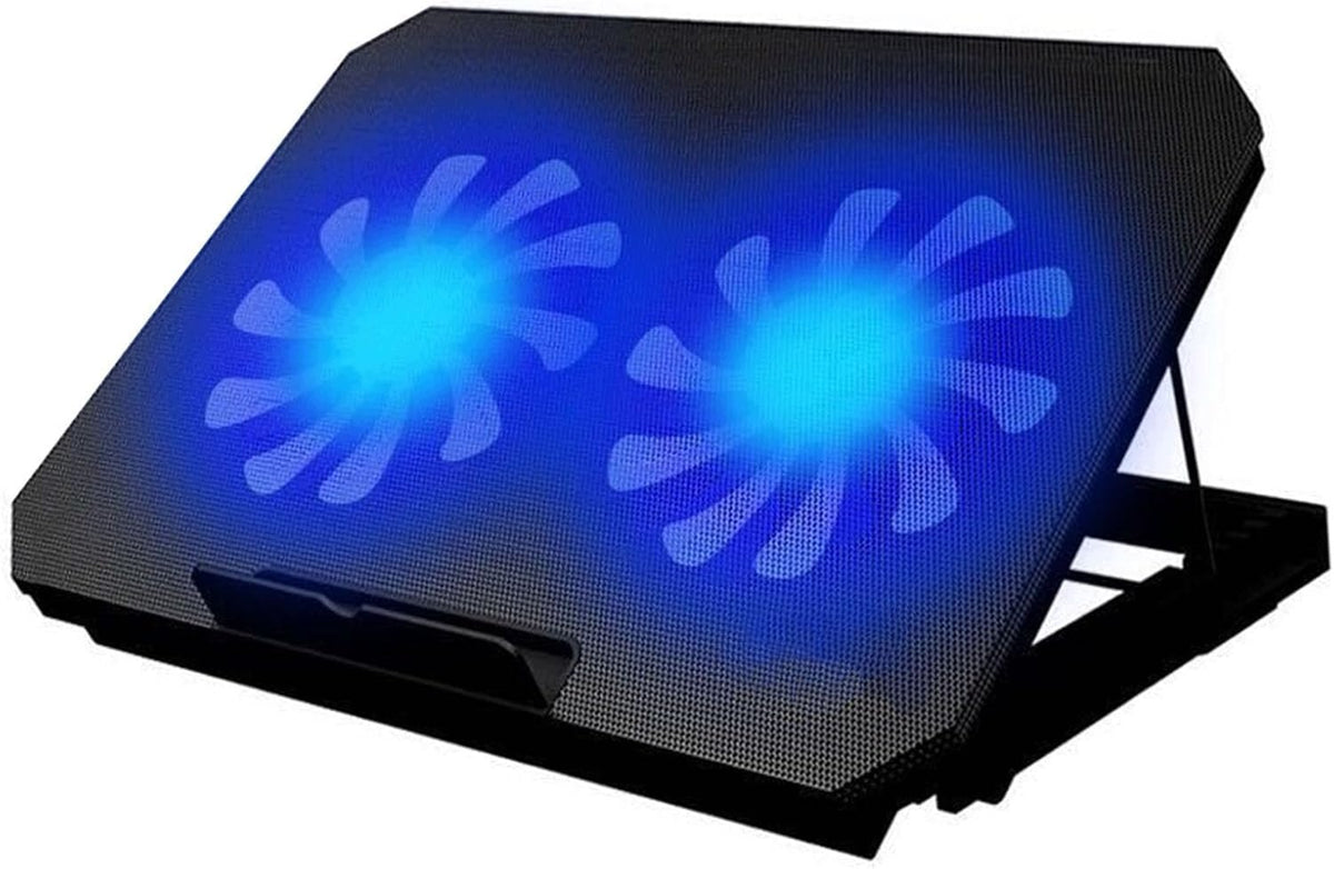 LAPTOP COOLING PAD 11-17 INCH ANTI-SLIP STAND TWO FANS