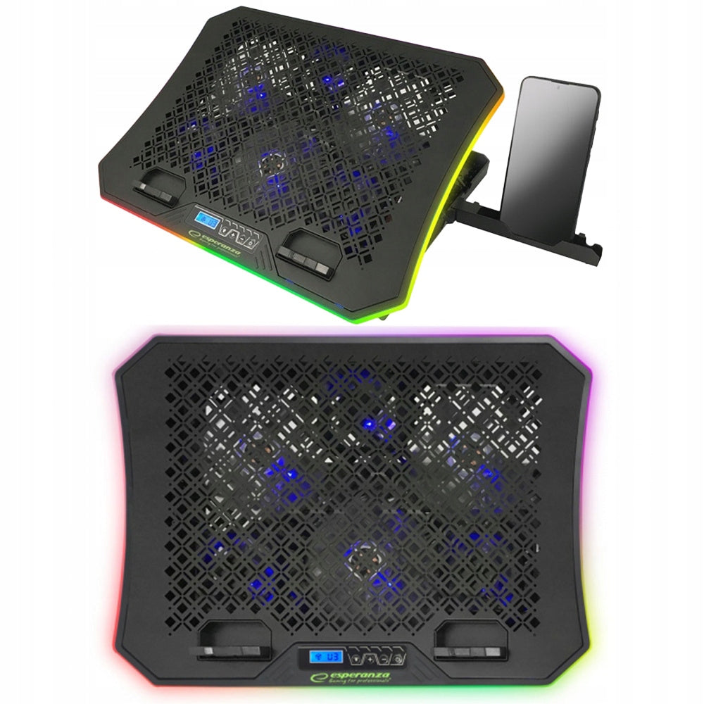 LAPTOP COOLING STAND NOTEBOOK RGB PHONE HOLDER QUIET EFFICIENT