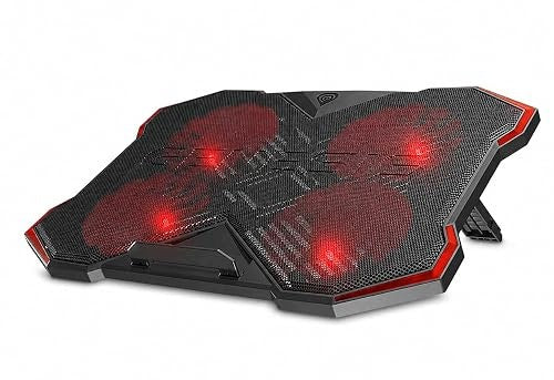 LAPTOP COOLING STAND UP TO 17 3 INCH 4 FANS LED METAL GAMING Manufacturer no brand