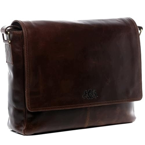 LAPTOP COURIER BAG 15 4 INCH LEATHER UNISEX MEN'S FOR HOME Brand no brand