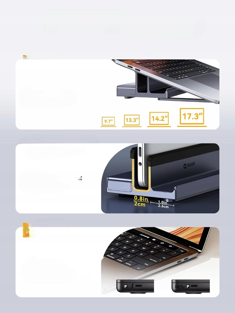 LAPTOP DOCKING STATION QUUGE 7IN1 STAND HUB ADAPTER 4K 120HZ 100W Packaging status original