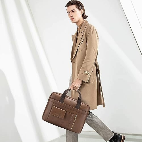 LAPTOP FILE LEATHER MEN'S COURIER BAG FOR WORK 15 6 INCH Manufacturer code Nieoznaczona