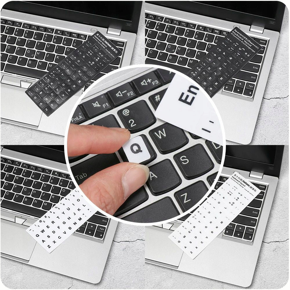 LAPTOP KEYBOARD STICKERS PC QWERTY US EU PL Manufacturer Smart-Tel