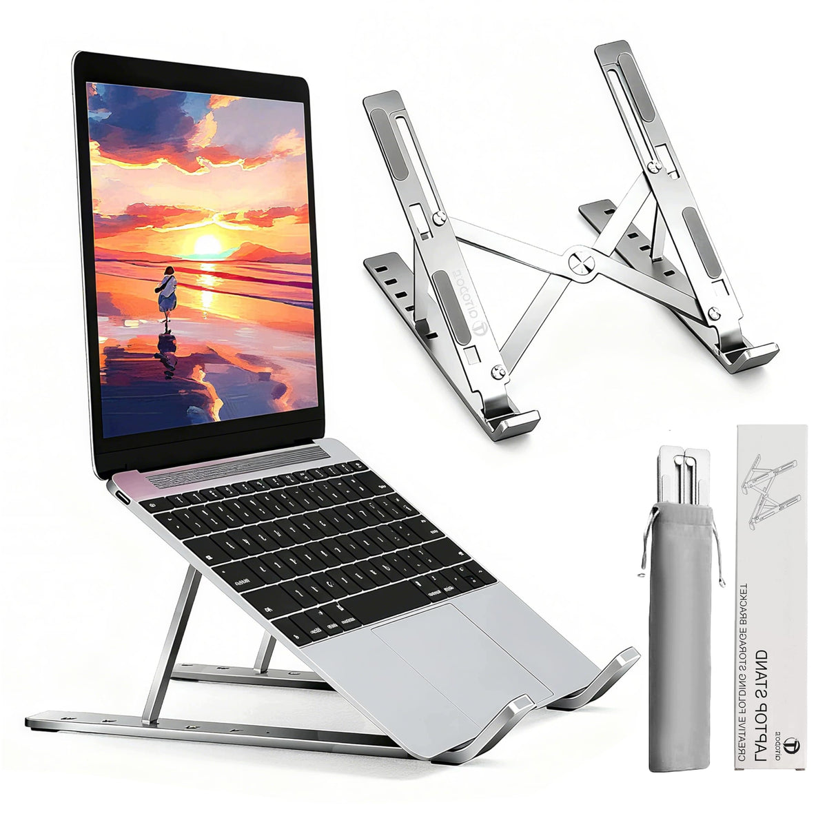 LAPTOP STAND 10-16 INCHES ALUMINUM NON-SLIP COOLING ERGONOMIC