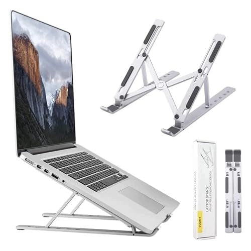 LAPTOP STAND ALUMINUM 6 LEVEL FOLDING ERGONOMIC Silicone Manufacturer no brand