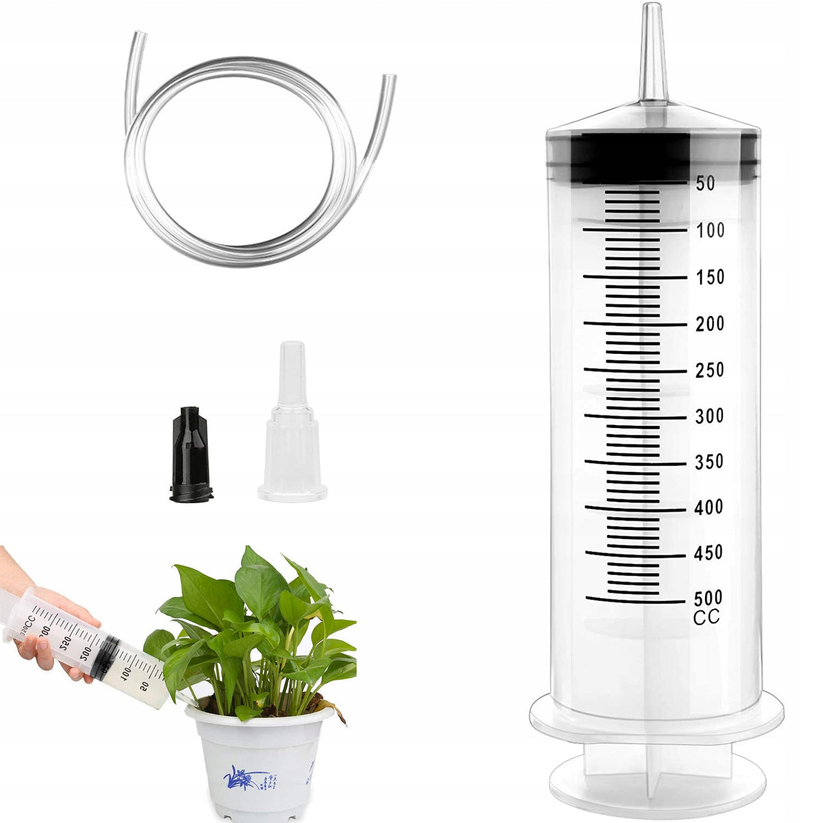 LARGE 3 PIECE 500ML SYRINGES WITH CATHETER