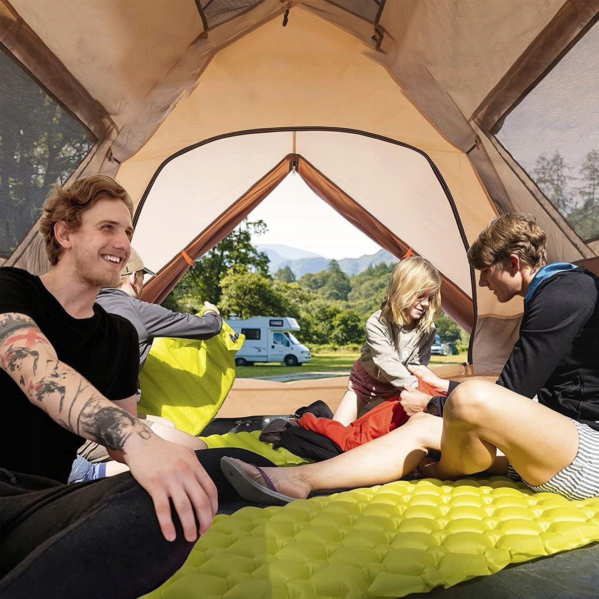LARGE AUTOMATIC CAMPING TENT POP UP 2-3OS WATERPROOF Manufacturer code 6SP0486dadk