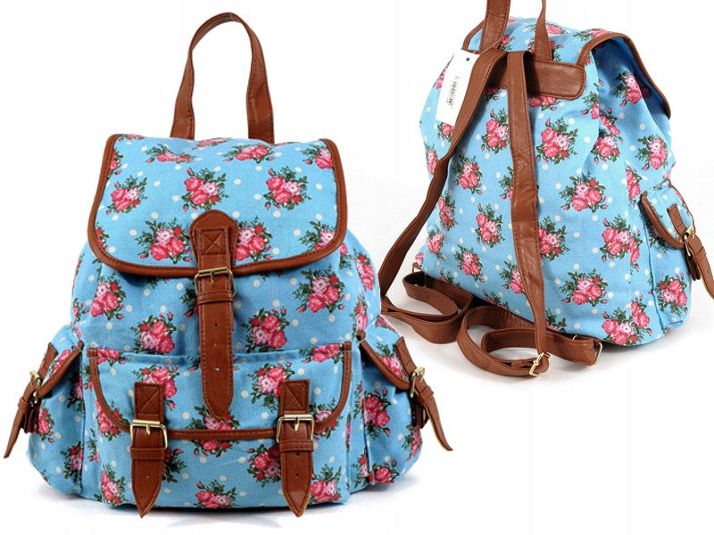 LARGE BACKPACK A4 pockets VINTAGE RETRO BOHO designs