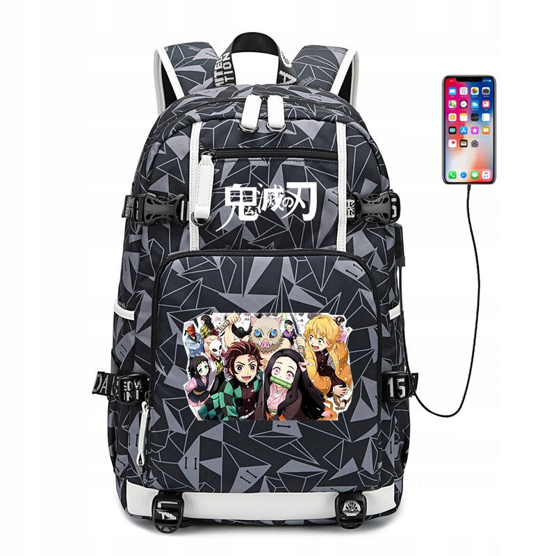 LARGE BACKPACK Demon Slayer WORLD WATERPROOF PATTERNS NEW
