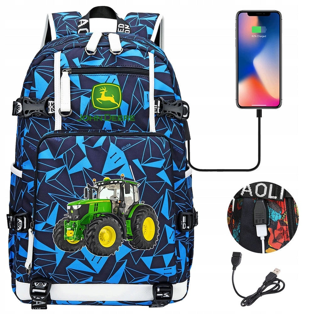 LARGE BACKPACK JOHN DEERE WORLD WATERPROOF PATTERNS NEW Manufacturer code drey6tryhdfrg