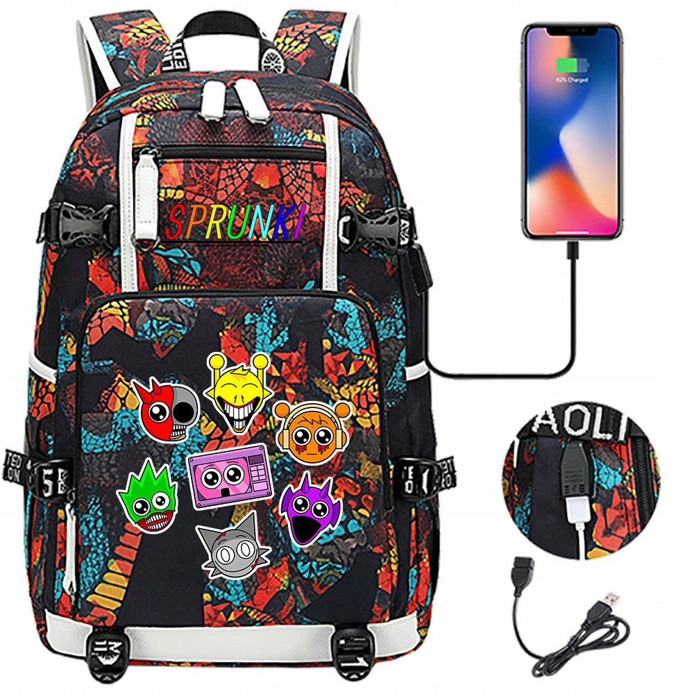 LARGE BACKPACK Sprunki Plush WORLD WATERPROOF PATTERNS high quality Packaging status original